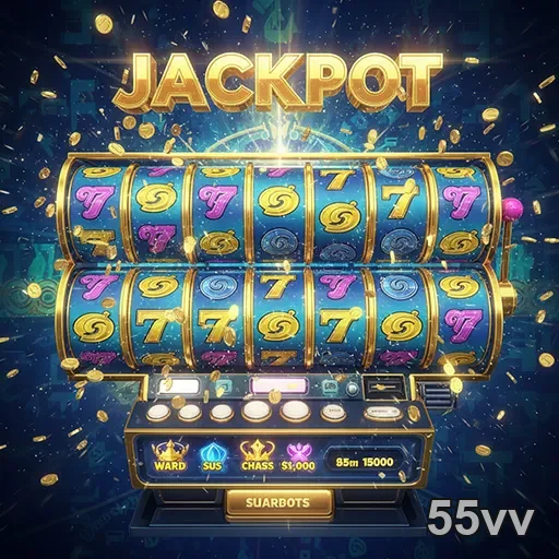 Imagem de jogos de caça-níqueis no site 55vv, destaque para variedade de slots e entretenimento online.